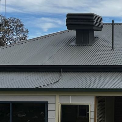 Metal roof with evaporative cooler, Bendigo region, Roof Restoration Services Bendigo
